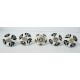NOVELIKA-Black Leaves -& Flower Ceramic knobs. For  Kitchen Cupboard ,Furniture Home Décor,  Cabinet - Drawer - Cabinet pulls - Door knobs. (Set Of 5.)