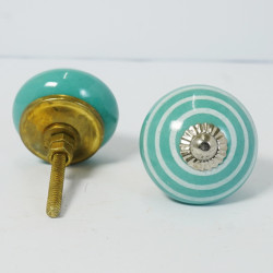White Round Line Two Colour Design Ceramic Drawer Knobs - For Kitchen Cabinet Hardware Door Handle Pulls Decorative Dresser - Pack Of 5 White Round Line Two Colour Design Ceramic Drawer Knobs - For Kitchen Cabinet Hardware Door Handle Pulls Decorative Dresser - Pack Of 5