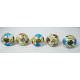 Multicolor Two Design Set - Ceramic Knobs - Kitchen Cabinet Hardware Door Decorative Dresser Pulls - Set Of 5 Multicolor Two Design Set - Ceramic Knobs - Kitchen Cabinet Hardware Door Decorative Dresser Pulls - Set Of 5