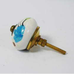 Multicolor Two Design Set - Ceramic  Knobs - Kitchen Cabinet Hardware Door Decorative Dresser Pulls - Set Of 5