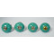 Solid Green Design Ceramic Drawer Knobs - For Kitchen Cabinet Hardware Door Handle Pulls Decorative Dresser - Pack Of 4