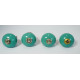 Solid Green Design Ceramic Drawer Knobs - For Kitchen Cabinet Hardware Door Handle Pulls Decorative Dresser - Pack Of 4 Solid Green Design Ceramic Drawer Knobs - For Kitchen Cabinet Hardware Door Handle Pulls Decorative Dresser - Pack Of 4