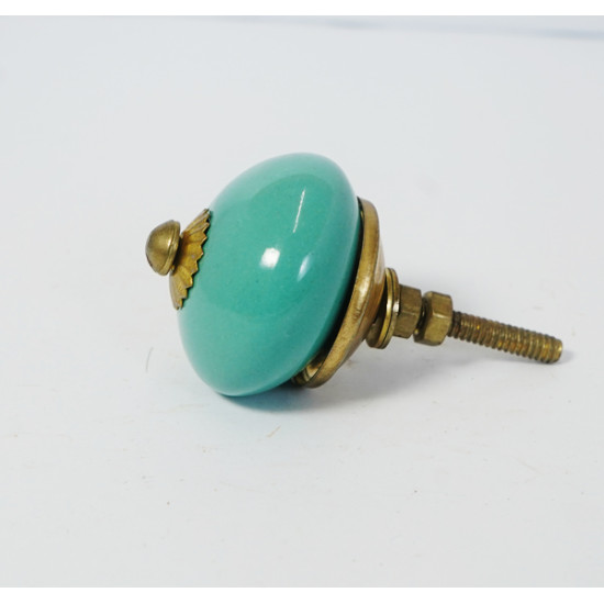 Solid Green Design Ceramic Drawer Knobs - For Kitchen Cabinet Hardware Door Handle Pulls Decorative Dresser - Pack Of 4 Solid Green Design Ceramic Drawer Knobs - For Kitchen Cabinet Hardware Door Handle Pulls Decorative Dresser - Pack Of 4