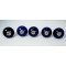 Ceramic  Knobs - Colour Blue - Kitchen Cabinet Hardware Door Decorative Dresser Pulls - Set Of 5