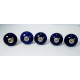 Ceramic  Knobs - Colour Blue - Kitchen Cabinet Hardware Door Decorative Dresser Pulls - Set Of 5