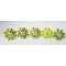 Dark Green Flower Design - Ceramic  Knobs - For Drawer Kitchen Cabinet Hardware Door Pulls Decorative Dresser  - Set Of 5