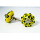Dark Green Flower Design - Ceramic  Knobs - For Drawer Kitchen Cabinet Hardware Door Pulls Decorative Dresser  - Set Of 5