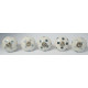White & Grey Polka Dot Design Ceramic Drawer Knobs - For Kitchen Cabinet Hardware Door Handle Pulls Decorative Dresser - Pack Of 5 White & Grey Polka Dot Design Ceramic Drawer Knobs - For Kitchen Cabinet Hardware Door Handle Pulls Decorative Dresser - Pack Of 5