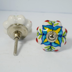 NOVELIKA - Ceramic knobs 100% Handcrafted in India/Multipurpose for Homes, Kitchens, Offices, Changing Rooms and Other Places.( Set of 5 ) NOVELIKA - Ceramic knobs 100% Handcrafted in India/Multipurpose for Homes, Kitchens, Offices, Changing Rooms and Other Places.( Set of 5 )