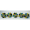 NOVELIKA -Multi Colors  Ceramic knobs For -Kitchen Cupboard ,Furniture Home Decor,  Cabinet - Drawer - Cabinet pulls - Door knobs. (Set Of 5).