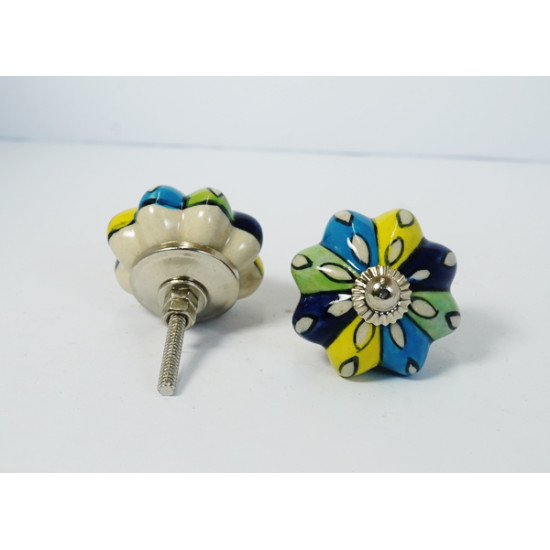 NOVELIKA -Multi Colors Ceramic knobs For -Kitchen Cupboard ,Furniture Home Decor, Cabinet - Drawer - Cabinet pulls - Door knobs. (Set Of 5). NOVELIKA -Multi Colors Ceramic knobs For -Kitchen Cupboard ,Furniture Home Decor, Cabinet - Drawer - Cabinet pulls - Door knobs. (Set Of 5).