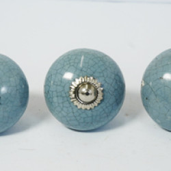 Solid Grey Ceramic Drawer Knobs - For Drawer Kitchen Cabinet Hardware Door Pulls Decorative Dresser Premium Elegance - Pack Of 5