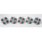 Ceramic  Knobs - Pink & Dark Green Design - Decorative Kitchen and Dresser Handles - Set Of 5 