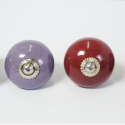 Ceramic Knobs - Two Colour Set - Kitchen Cabinet Hardware Door Decorative Dresser Pulls - Set Of 4