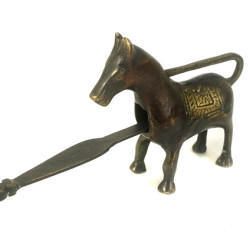 Antique Brass Unique Horse Design Finish Padlock and Key Door Lock