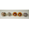 Multicolor Flower Design Ceramic Drawer Knobs - For Kitchen Cabinet Hardware Door Handle Pulls Decorative Dresser - Pack Of 5
