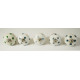 Two Color Polka Dot Design Ceramic Drawer Knobs - For Kitchen Cabinet Hardware Door Handle Pulls Decorative Dresser - Pack Of 5