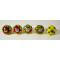NOVELIKA - Yellow  Ceramic knobs. For  Kitchen Cupboard ,Furniture Home Décor,  Cabinet - Drawer - Cabinet pulls - Door knobs. (Set Of 5.)