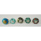 Multicolor - Ceramic Knobs - Two Design Set - Decorative Kitchen and Dresser Handles - Set Of 5