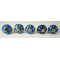 Blue color Ceramic Knobs Two Design Set - For Kitchen Cabinet Hardware Door Handle Pulls Decorative Dresser - Pack Of 5
