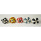 Multicolor Flower Design Ceramic Drawer Knobs - For Kitchen Cabinet Hardware Door Handle Pulls Decorative Dresser - Pack Of 5