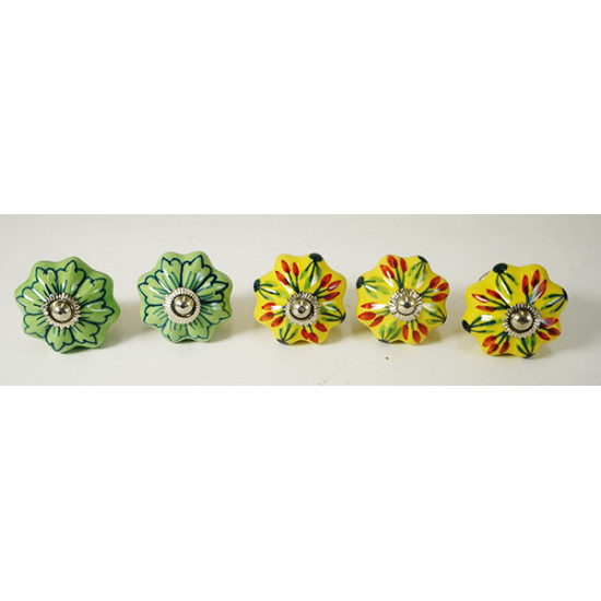 NOVELIKA -Hand Painted Ceramic knobs. For Kitchen Cupboard ,Furniture Home Décor, Cabinet - Drawer - Cabinet pulls - Door knobs. (Set Of 5.) NOVELIKA -Hand Painted Ceramic knobs. For Kitchen Cupboard ,Furniture Home Décor, Cabinet - Drawer - Cabinet pulls - Door knobs. (Set Of 5.)