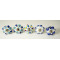 Multicolor Leaf Design Ceramic Drawer Knobs - For Kitchen Cabinet Hardware Door Handle Pulls Decorative Dresser - Pack Of 5