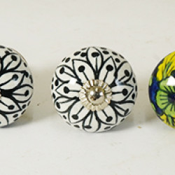 Multicolor Flower Design Ceramic Drawer Knobs - For Kitchen Cabinet Hardware Door Handle Pulls Decorative Dresser - Pack Of 5 Multicolor Flower Design Ceramic Drawer Knobs - For Kitchen Cabinet Hardware Door Handle Pulls Decorative Dresser - Pack Of 5