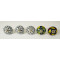 Multicolor Flower Design Ceramic Drawer Knobs - For Kitchen Cabinet Hardware Door Handle Pulls Decorative Dresser - Pack Of 5