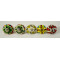 Multicolor Flower Design Ceramic Drawer Knobs - For Kitchen Cabinet Hardware Door Handle Pulls Decorative Dresser - Pack Of 5