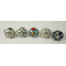 Multicolor Flower Design Ceramic Drawer Knobs - For Kitchen Cabinet Hardware Door Handle Pulls Decorative Dresser - Pack Of 5