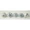 Multicolour Flower Design Ceramic Drawer Knobs - For Kitchen Cabinet Hardware Door Handle Pulls Decorative Dresser - Pack Of 5