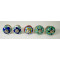 Multicolor Flower Design Ceramic Drawer Knobs - For Kitchen Cabinet Hardware Door Handle Pulls Decorative Dresser - Pack Of 5