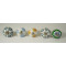 Multicolor Flower Design Ceramic Drawer Knobs - For Kitchen Cabinet Hardware Door Handle Pulls Decorative Dresser - Pack Of 5