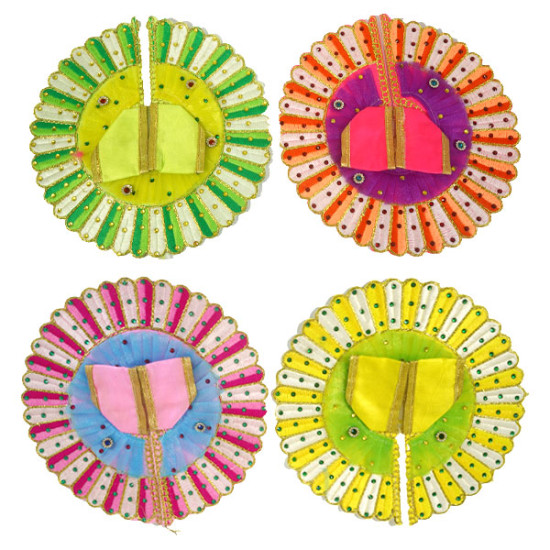 Laddu Gopal Dress - Mix Colour - For Janmashtami, Tample, Festivals, Special Occasion - Set Of 4 Laddu Gopal Dress - Mix Colour - For Janmashtami, Tample, Festivals, Special Occasion - Set Of 4