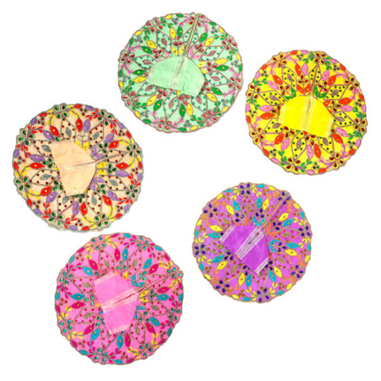 Laddu Gopal Poshak Multicolor Dress (Lado Gopal dress/poshak) Set Of 5 Laddu Gopal Poshak Multicolor Dress (Lado Gopal dress/poshak) Set Of 5