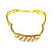 Gold Bracelet with Red and White Diamonds - for Party Wear, Festive Wear & Special Occasions - Set Of 1
