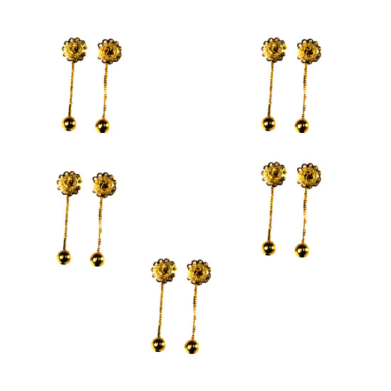 NOVELIKA - Beautiful Single Chain Design Earring Sui Dhaga Earring a type of Dangling Ear Jewelry popular in India (Pack of 5) NOVELIKA - Beautiful Single Chain Design Earring Sui Dhaga Earring a type of Dangling Ear Jewelry popular in India (Pack of 5)