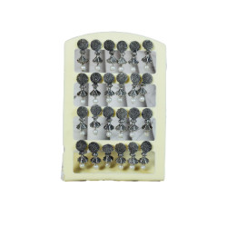 Latest Stylish Traditional Trendy Small Jhumki – Silver Color Pairs (Pack of 12) | Alloy Jhumka for Women & Girls