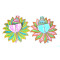 NOVELIKA -Multicolor, Pearl Work- Mathura Vrindavan  Laddu Gopal Poshak Kalash & Fan Design ( Set of 2 ) 