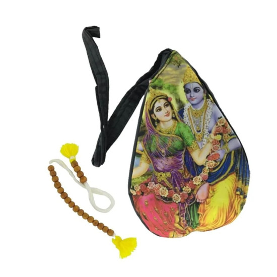 NOVELIKA- Multicolor Radha Krishna Printed Chanting Bag /Japa Mala Bag With & Mala Counter/Sakshi Mala (Pack Of 1) NOVELIKA- Multicolor Radha Krishna Printed Chanting Bag /Japa Mala Bag With & Mala Counter/Sakshi Mala (Pack Of 1)