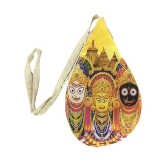 NOVELIKA- Jagannathan Printed Japa Mala Bag/Chanting Bag with Zip Pocket  (Pack of 1)