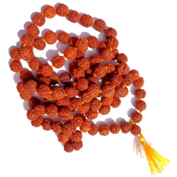NOVELIKA -  Rudraksha Japa Mala 108+1 Beards Original For Mantra Jaap And Puja ( Set of 1 )