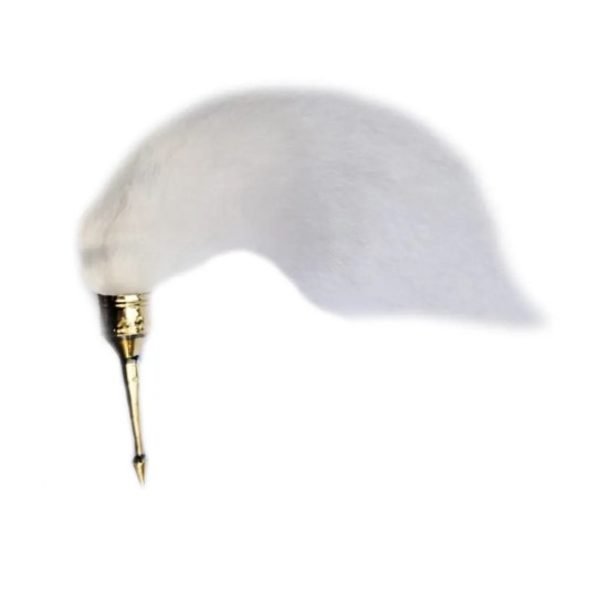 NOVELIKA -White Chawar Sahib With Thin Brass Sheet Handle - Sacred Fly Whisk For Pooja, Mandir, And Gurudwara Ceremonies, Size: 24 Inches Less NOVELIKA -White Chawar Sahib With Thin Brass Sheet Handle - Sacred Fly Whisk For Pooja, Mandir, And Gurudwara Ceremonies, Size: 24 Inches Less