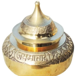 NOVELIKA Golden  Pital Sindoor Dani Or Kumkum Dibbi/Golden Sindur Box /Pill Box/Sindoora Round Shape (Pack Of 1) 