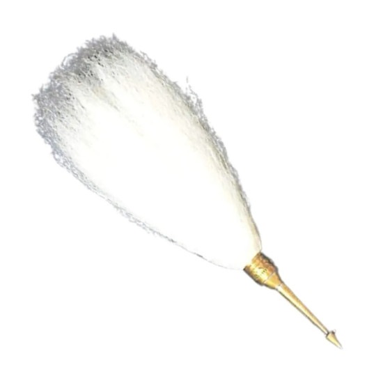 NOVELIKA -Original Chaur Sahib With Brass Handle For Spiritual Worship And Ceremonies.(Pack of1)