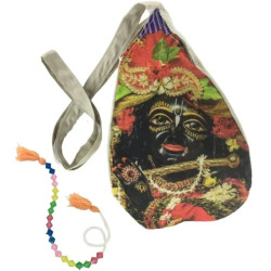 NOVELIKA- Krishna Printed Chanting Bag /Japa Bag With Sakshi Mala Counter (Pack Of 1)