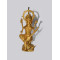 NOVELIKA -  Brass Dhokra Arts Sarasvati Idol Handcrafted Metal Sarasvati Statue for Home Décor, Puja, Temple, Office, (Set of 1)