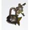 NOVELIKA - Pure Brass Small Chinese Fish Shape Design Lock with 2 Keys.(Pack of 1 )  
