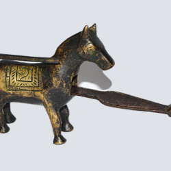 Antique Black Horse Padlock - For Home Decor Collection Or Gifting (Brass 100%)